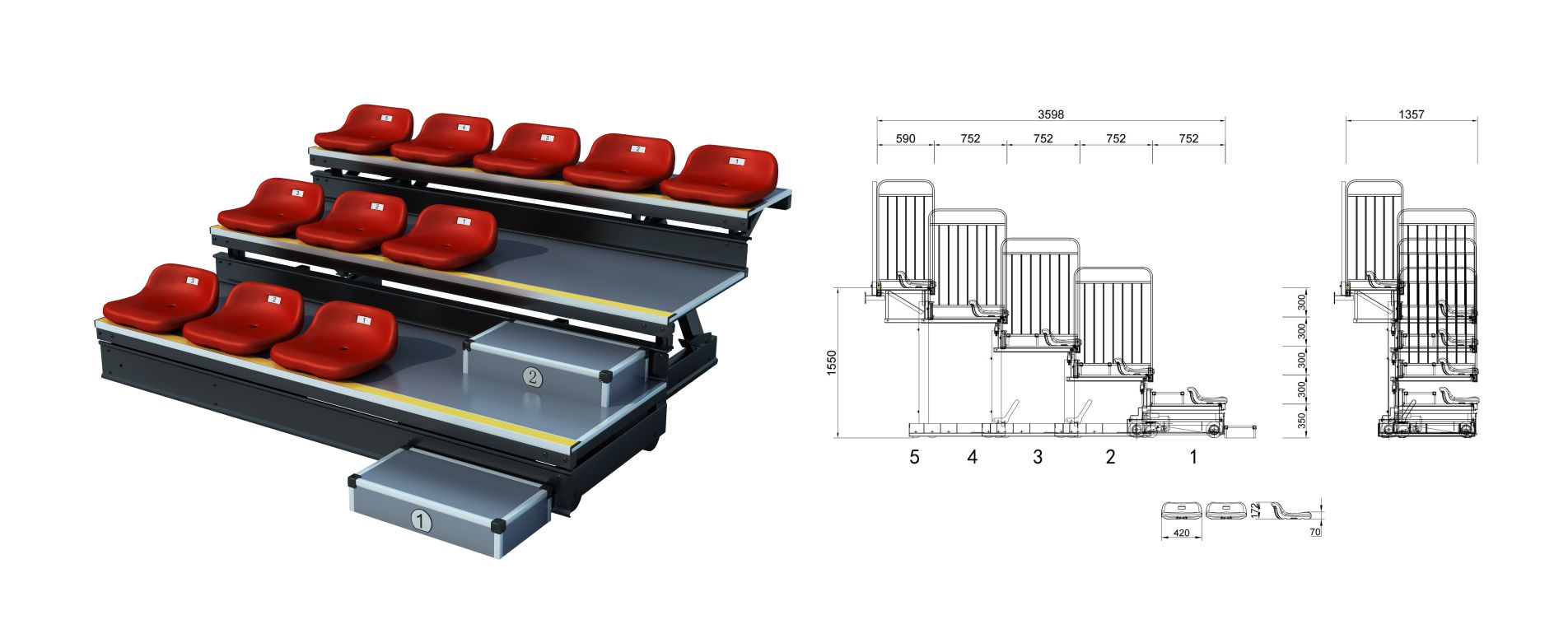 肖特伸縮看臺(tái)